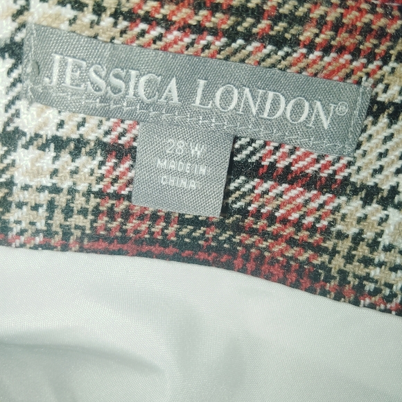 Jessica London Plaid Women's Skirt Size 28W - Picture 5 of 8